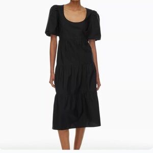 Little Moon Black Midi Dress
